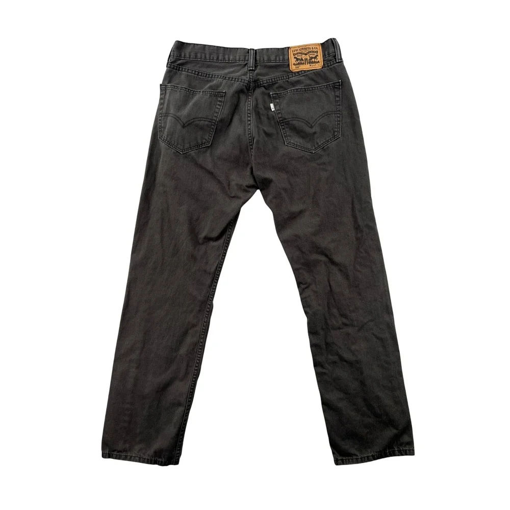Levis 505 Regular Fit Jeans Mens 34x31 Faded‎ Black Charcoal Straight Leg Denim